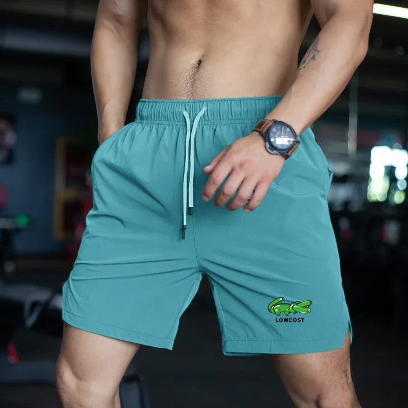 LOWCOST Printed Men Breathable Swimsuit Shorts Surf Volleyball Drawstring Boxers 2024 New Summer Swim Trunks Casual Board Shorts