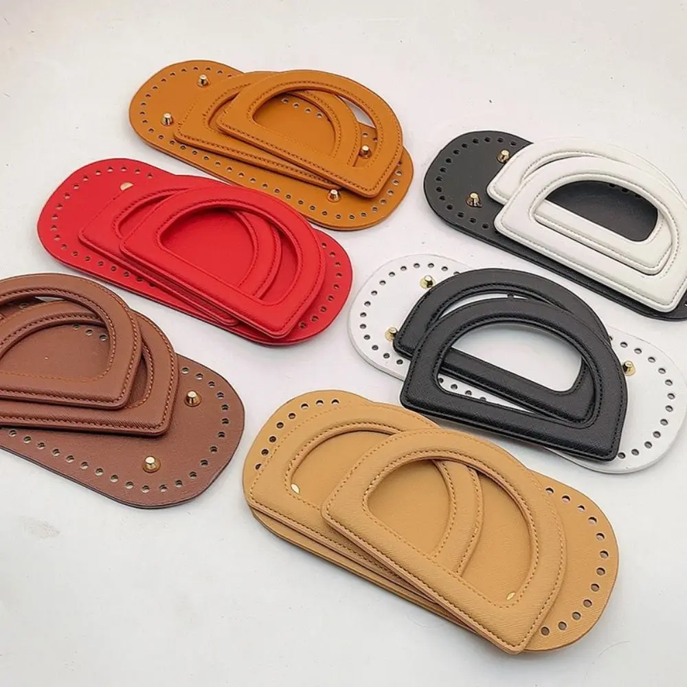 

3Pcs/set Handmade Bag Strap Durable With Holes PU Leather Leather Bag Bottoms DIY Woven Pattern Bag Accessories DIY Bag