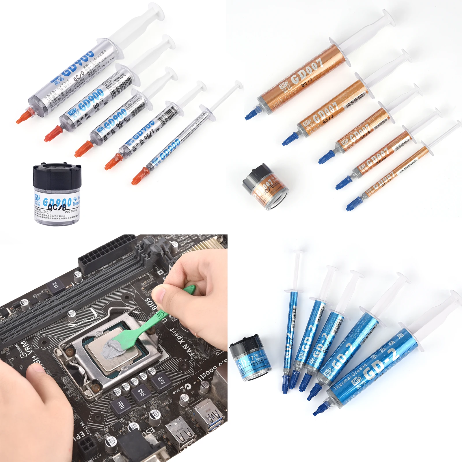 GD900 1g/7g/15g/30g Thermal Grease PC Water Cooler CPU Cooler Thermal Paste Heatsink Processor Thermal Grease Paste