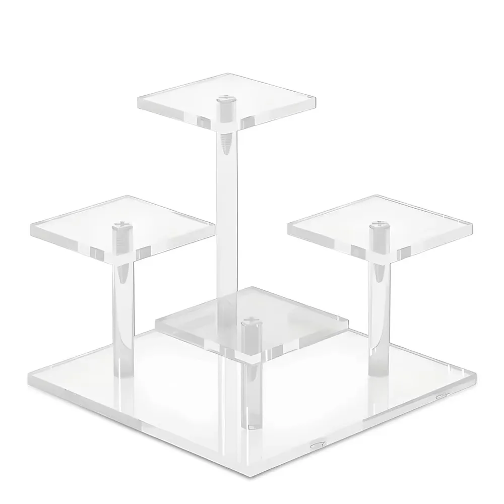 

Removable 4 Layers Display Stand Multi Layer Dust Proof Square Transparent Jewelry Holder Waterproof Portable