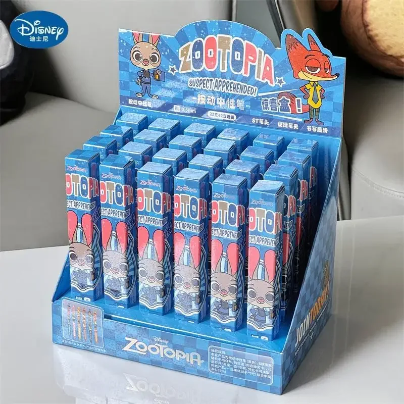 

24pcs Disney Zootopia Series Gel Pen Cartoon Cute 0.5mm Black Press Sign Pen Independent Packaging Student Stationery Wholesale