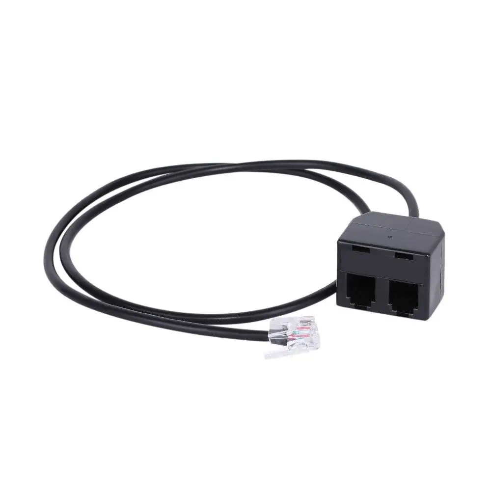 

Home Improvement 2 Female To 1 Male Telephone Line 4P4C Standard Splitter Cord Line Extension Cable Cords