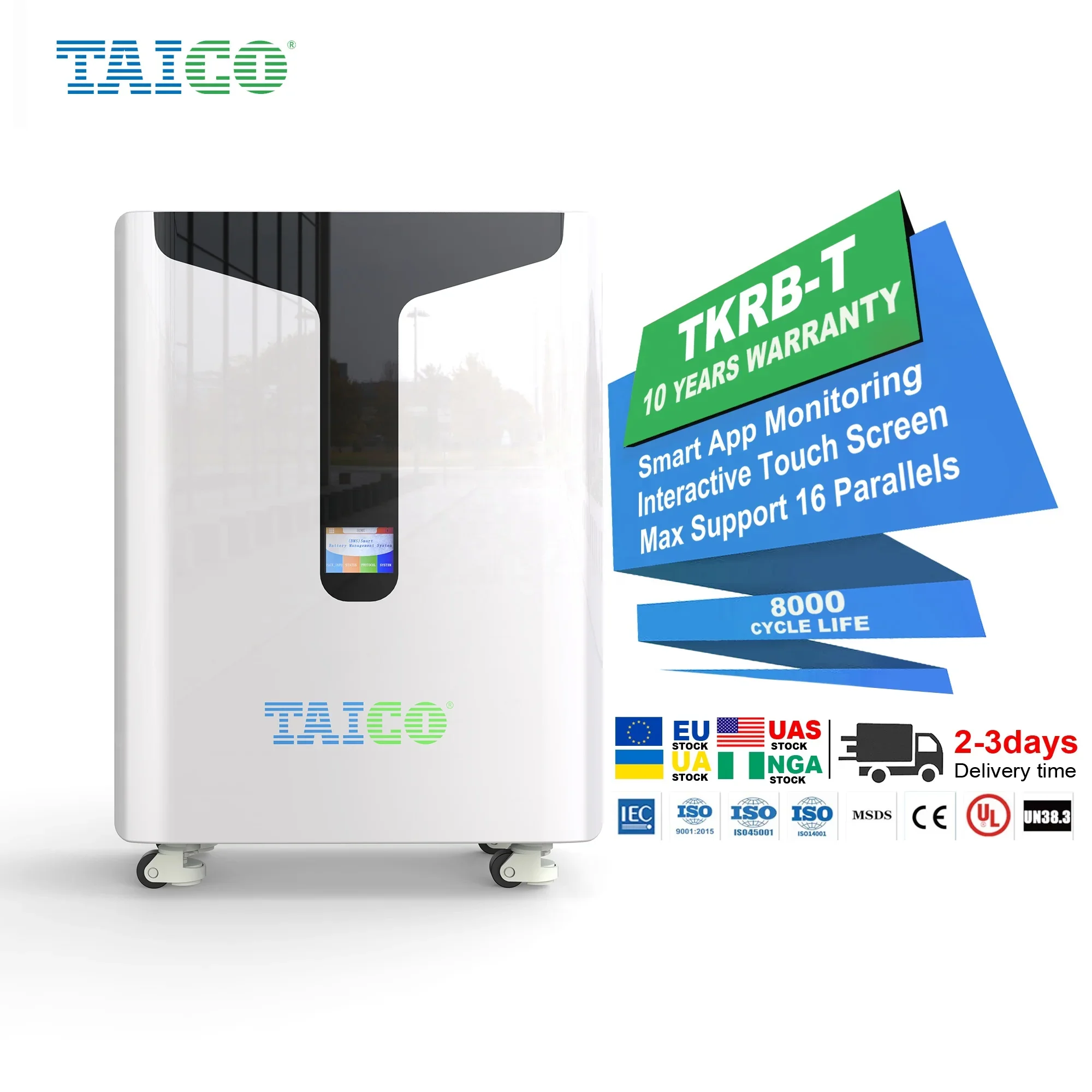 TAICO TKRB1500  Solar battery 48V 300Ah 15KWH 16KWH lifepo4 lithium battery home energy storage battery