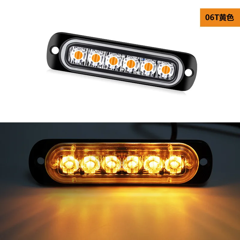 

Боковые фонари для грузовиков, 6 светодиодных боковых фонарей для пикапов, для погрузчиков, мигающие фонари, 6 сигнальных ламп, сигнальные огни.