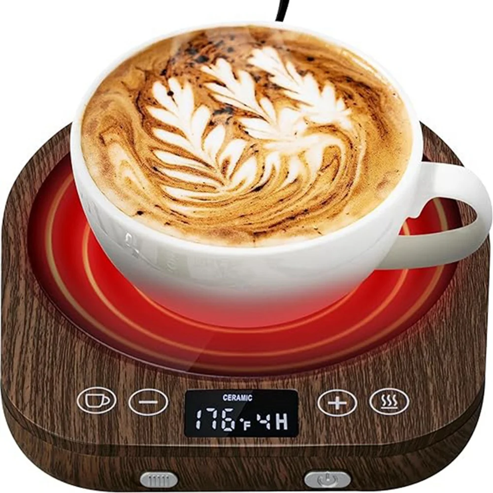 BTCL เครื่องอุ่นแก้วกาแฟ,เปิด/ปิดอัตโนมัติเครื่องอุ่นแก้วอัจฉริยะแรงโน้มถ่วงพร้อมการตั้งค่าอุณหภูมิ 3 ระดับ,ตัวจับเวลา 1-9H,สําหรับแก้วทั้งหมด US Plug Durab