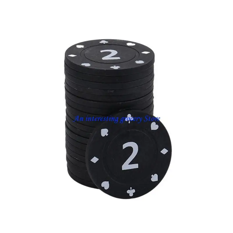 

652D 100Pcs Cards Game Casinos Counting Game Entertainment Chip Entertainment