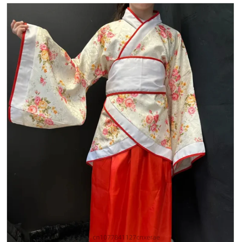 فستان رقص زي قديم للأطفال، رقص عرقي صيني هانفو، زي أداء للفتيات الصغيرات