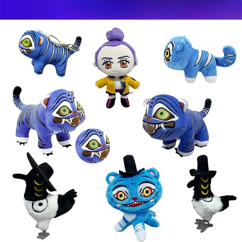 

Kpop Demon Hunters Toys Tiger Hat Magpie Plush Toy Cartoon Rumi Dolls Anime Plushie Doll Saja Stuffed Toys for Boy Girl Gifts