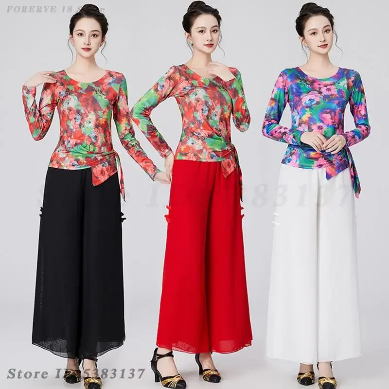 Ropa de práctica de actuación de baile elegante, Ropa de baile clásica tradicional, traje de baile cuadrado nacional de gran tamaño 6XL Hanfu