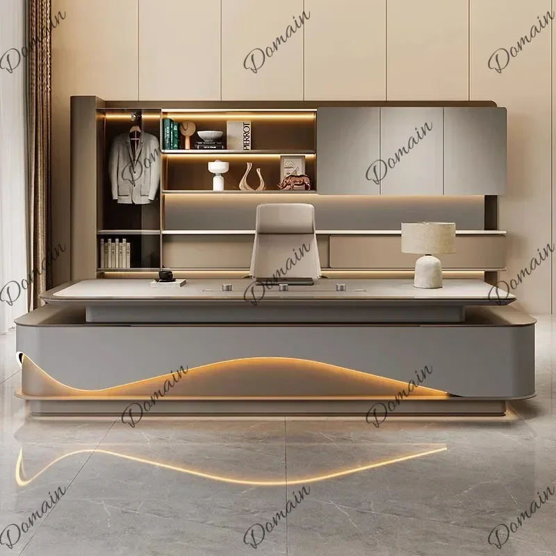 XY High-end Luxury Conference Computer Desks Luxury CEO Office Desk Desk Modern Furniture L Shaped Modern Office Desk Italian St
