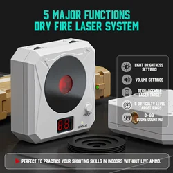 Color Sensitive Infrared Induction Electronic Laser Target Shooting Practice Toy with Sound Effects for Training