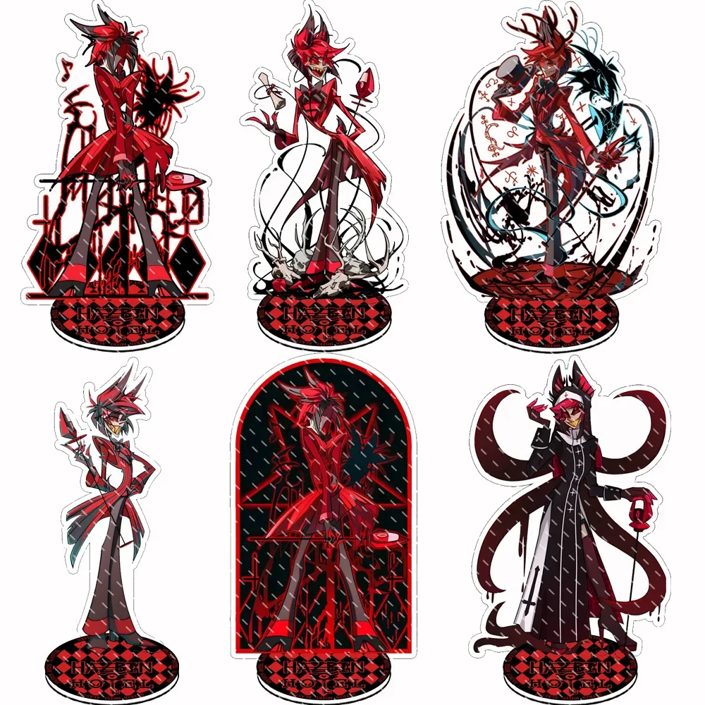 15cm Anime Peripheral Hazbin Hotel Cartoon Alastor Charlie Morningstar Acrylic Stand Model Furniture for Display Decoration Gift