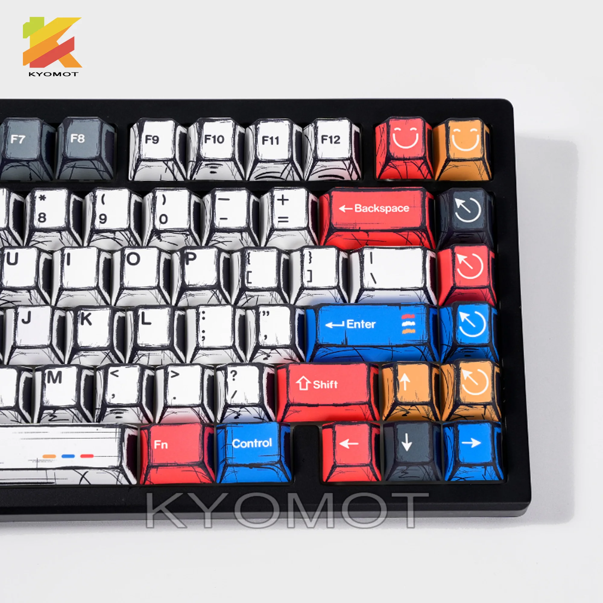 KYOMOT 149 مفتاح مانغا وكتب أنيمي نمط موضوع أغطية المفاتيح PBT التسامي الكرز الشخصي Keycap للوحة المفاتيح الميكانيكية MX Switch