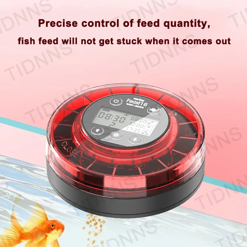 Newest Automatic Fish Feeder For Aquarium Automatic Food Dispenser With Timer Rechargeable Timer Feeder With LCD Display