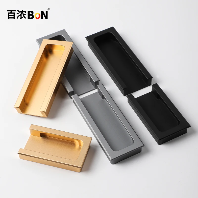 

BON Wardrobe Door Inset Pairing Handle Drawer Cabinet Invisible Concealed Button Handle Sliding Door Minimalist Style Handle