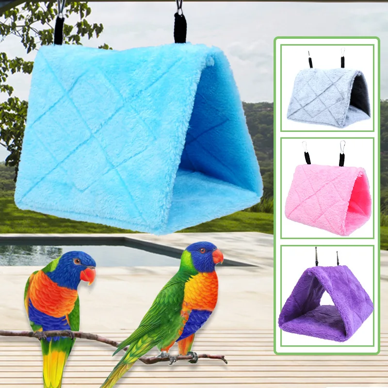 

Pet Hamster Cage House Hanging Nest Parrot Parakeet Budgie Cockatiel Warm Bed, Hammock Winter Toys