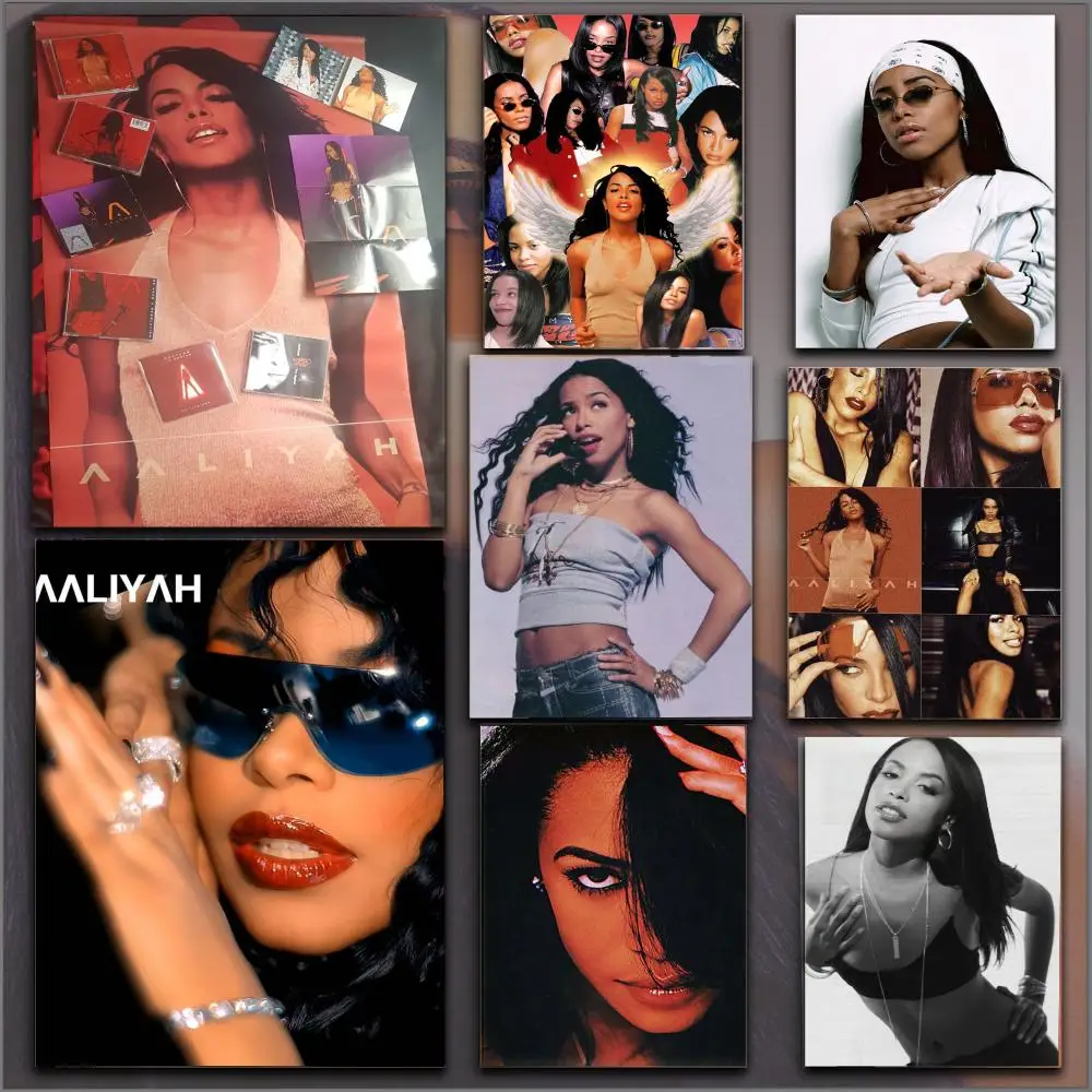 A-Aaliyah Poster HD Anime Hot Theme Singer/OST/Movie-Waterproof Self-Stick Home Decor