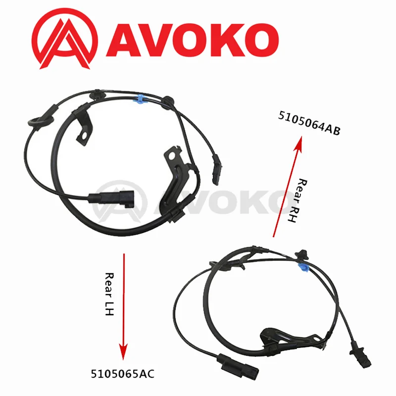 

2x Rear Left & Right ABS Wheel Speed Sensor For DODGE CALIBER JEEP COMPASS PATRIOT 1.8L 2.0L 2.4L 16V 5105065AC 5105064AB