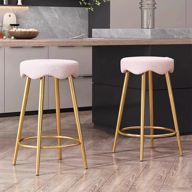 

Gold Nordic Kitchen Bar Stool Counter Designer Saloon Bedrooms Bar Stool High Library Tabourets De Bar Living Room Furniture