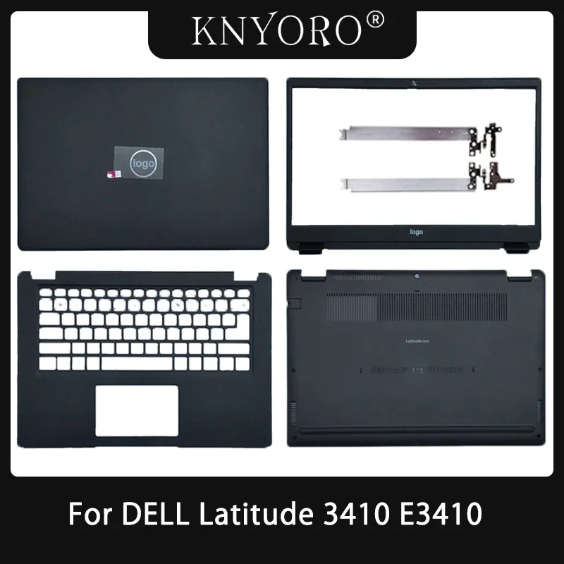 

New For DELL Latitude 3410 E3410 Laptop LCD Back Cover Front Bezel Hinges Palmrest Upper Cover Bottom Case Black 0GMYC0 0VMY1K