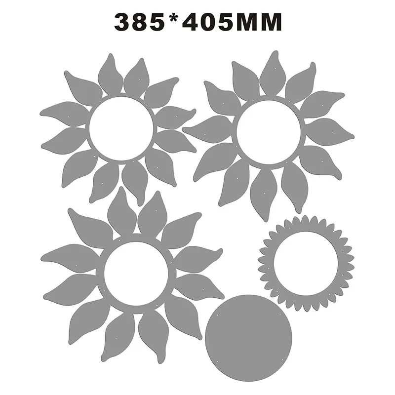 New Hot Selling Large Multi-layer Sunflower Metal Cutting Die Scrapbook Stamps/photo Album Decoration Embossed Diy Paper Card