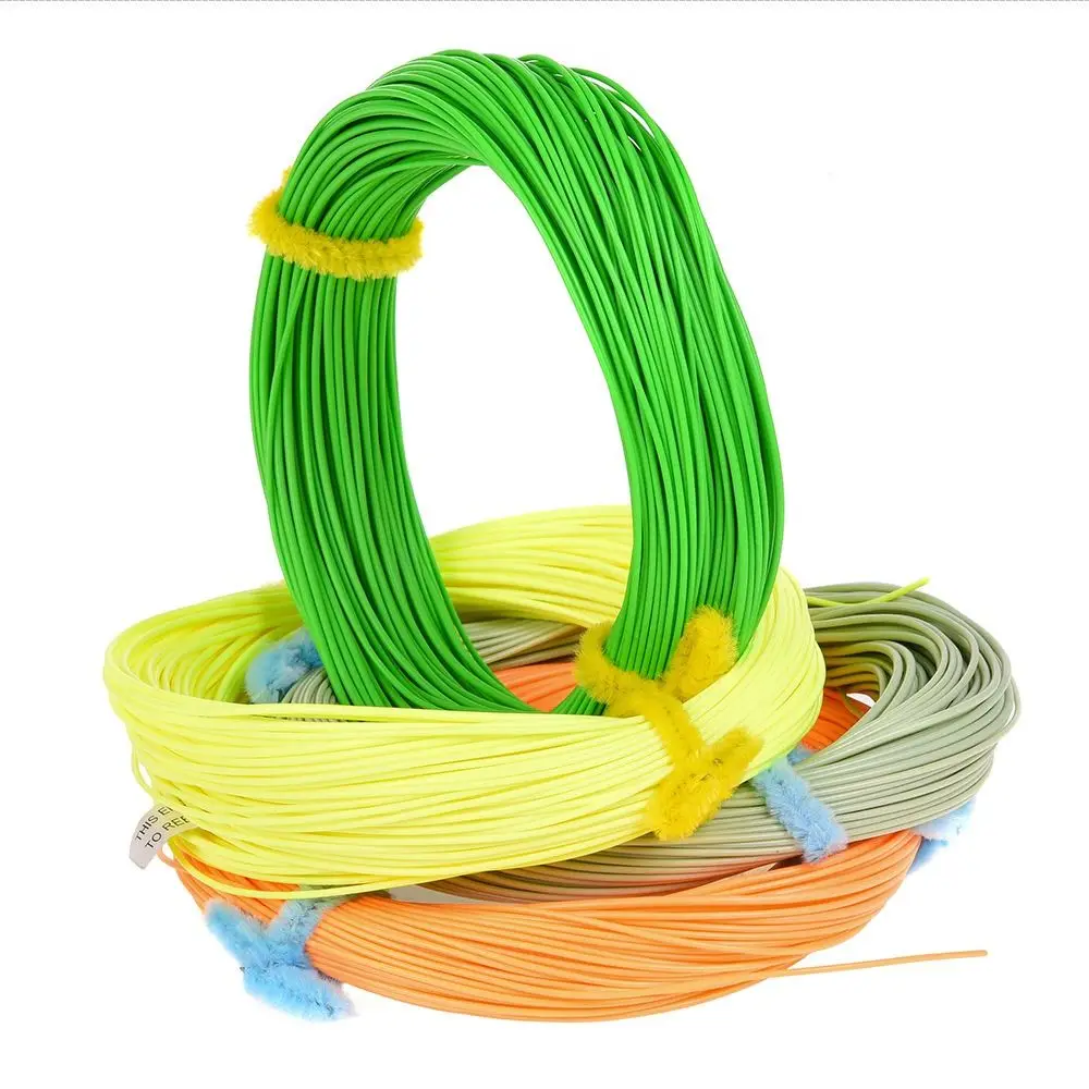 Fishing Tools 100FT Fly Fishing Line WF3FWF8F Long Casts Forward Floating 4 Colors Fluo Front Weight Fishing Line Fishing Gear