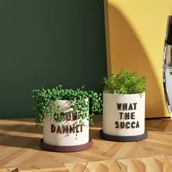 Boowan Nicole Flower Pot Silicone Molds for Cement Cylinder Succulent Concrete Mold Home Garden Decor Candle Vessel Mould