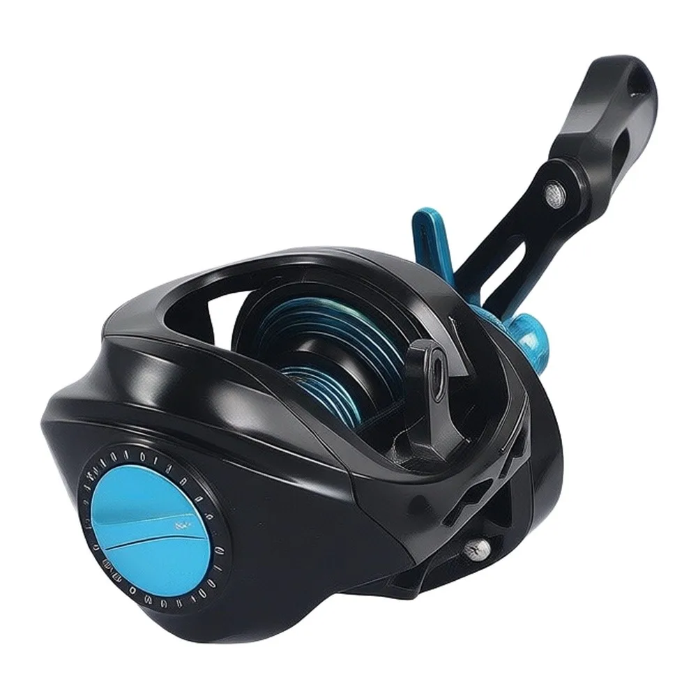 Drag Click Alarm Baitcasting Reel with Anti-Backlash Design Metal Spool and Left or Right Hand Retrieve for Mini Fishing