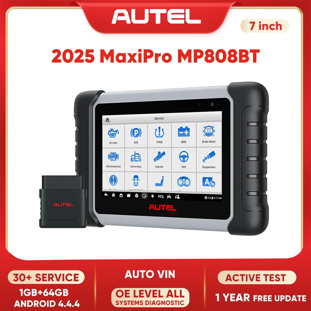 Autel MaxiPRO MP808BT OBD2 Scanner Automotive Diagnostic Tool 30+ Services Active Test Upgraded Of DS808 MP808 2025 Newest