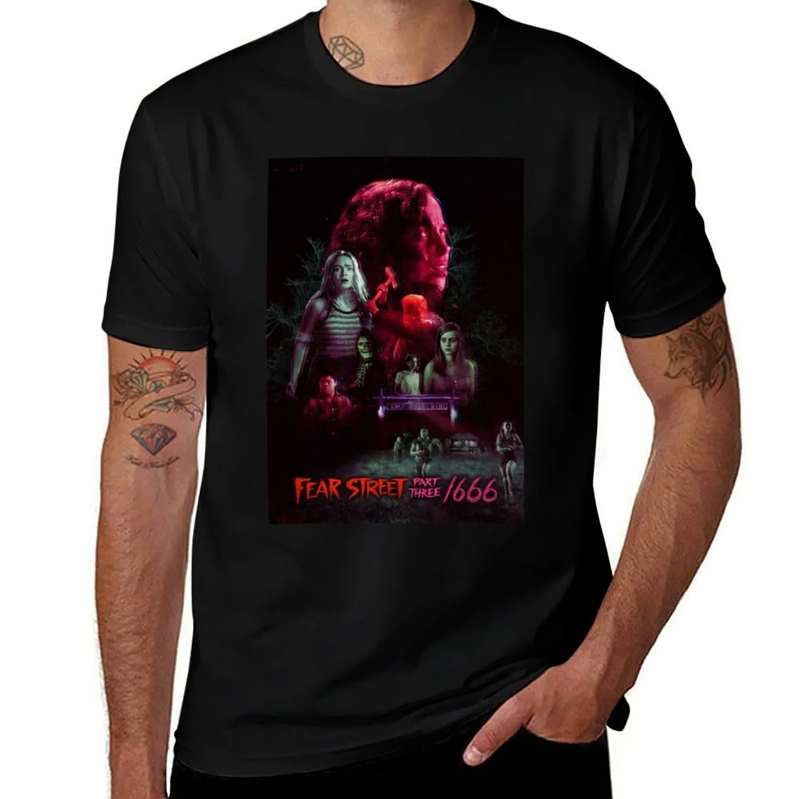 

Футболка с плакатом Fear Street 3, забавные футболки, мужские футболки для мужчин, белая футболка