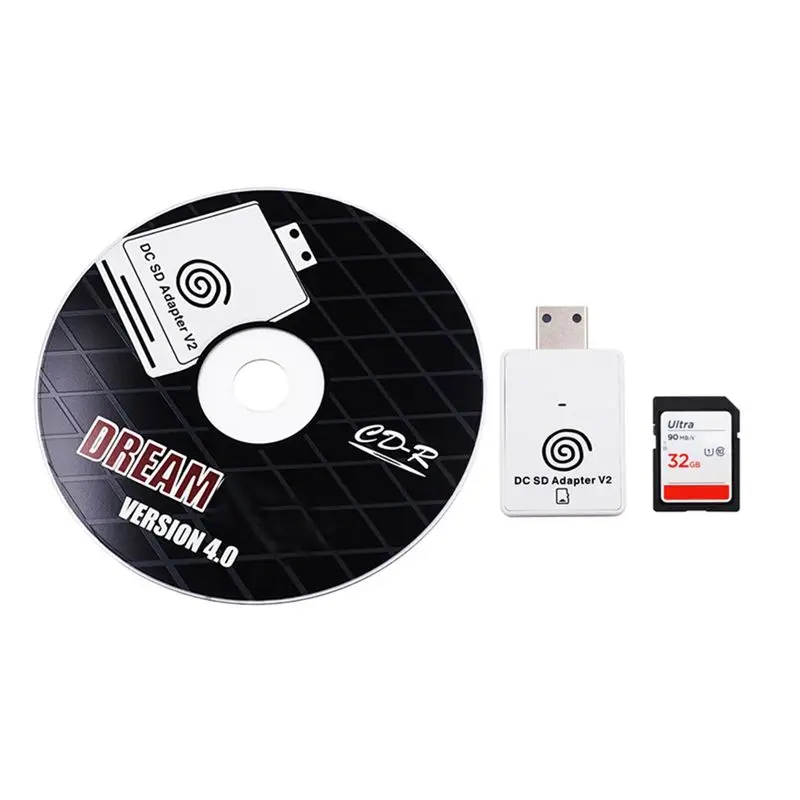 

CLCU для кардричера SD + карта памяти 32 ГБ для SEGA Dreamcast Dreamshell V4.0, адаптер для TF-карт с загрузчиком Dreamshell