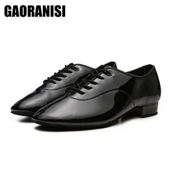 Men Latin Dance Modern Shoes Soft Leather Ballroom Oxford Modern Dance Shoes Indoor Shoes Men's Tango Shoes Dance Sneakers Boys