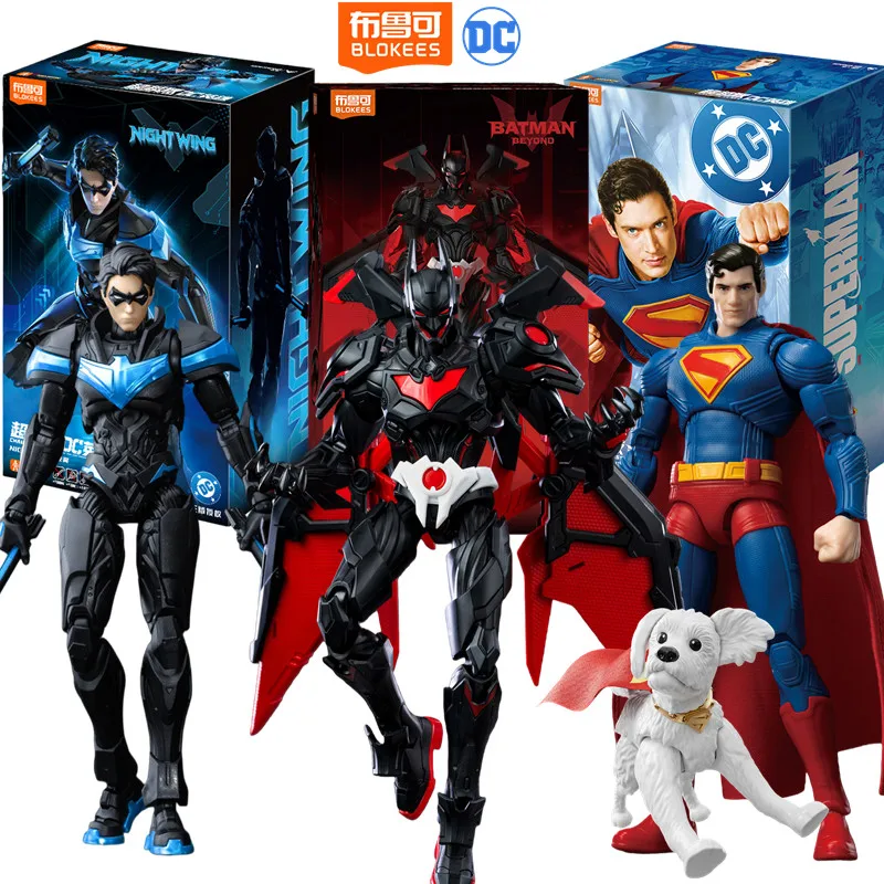 

15cm Blokees DC Nightwing Superman Batman Bruce Wayne Action Figure Collection Figure Assembly Doll Joint Movable Toy Model Gift