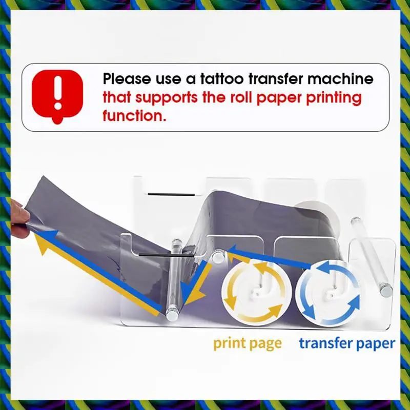 لفة ورق الوشم اليومي بطول 95 قدمًا، طبقة مزدوجة حرارية لآلة نقل وظائف الرسم الطويل