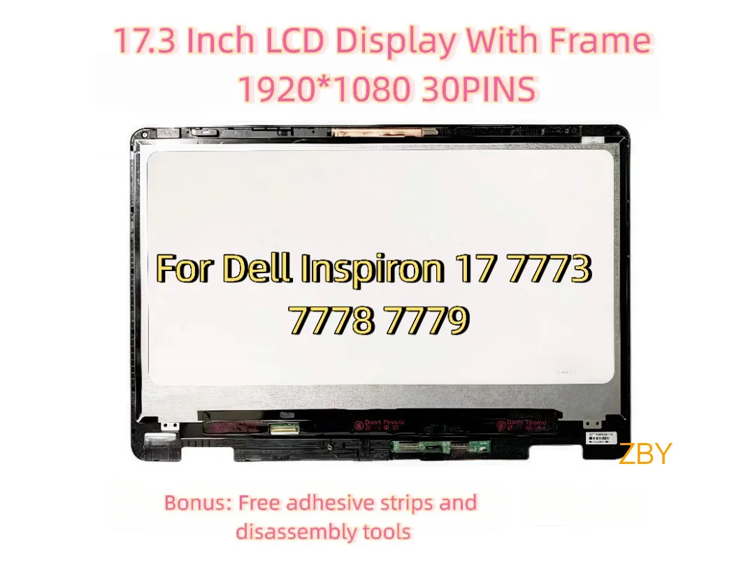 For Dell Inspiron 17 7773 7778 7779 laptop Touch Screen Replacement Assembly 17.3 Inch LCD Display With Frame 1920*1080 30PINS