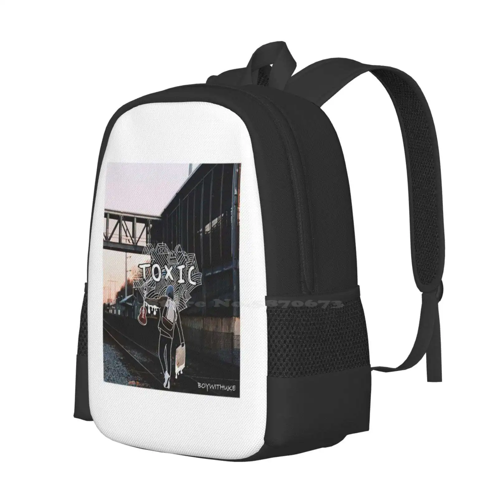 Toxic Hot Sale Schoolbag Backpack Fashion Bags Music Anime Idgaf Boy With Uke Songs Boy With Uke Lyrics Boywithuke Art Boy With