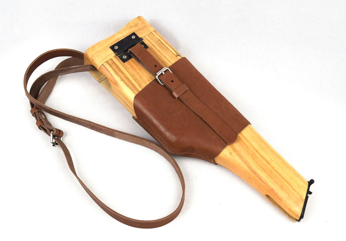 

Collectable German Mauser Broomhandle Leather Holster And Stock