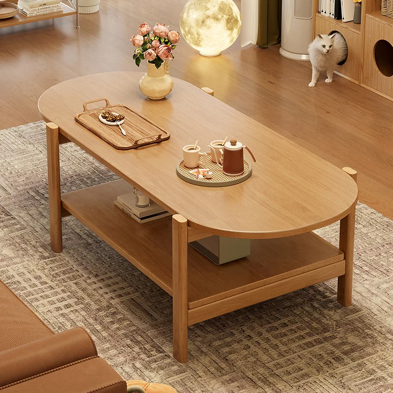 

Coffee living room household small apartment office small table modern coffee table 2023 new solid wood small square table