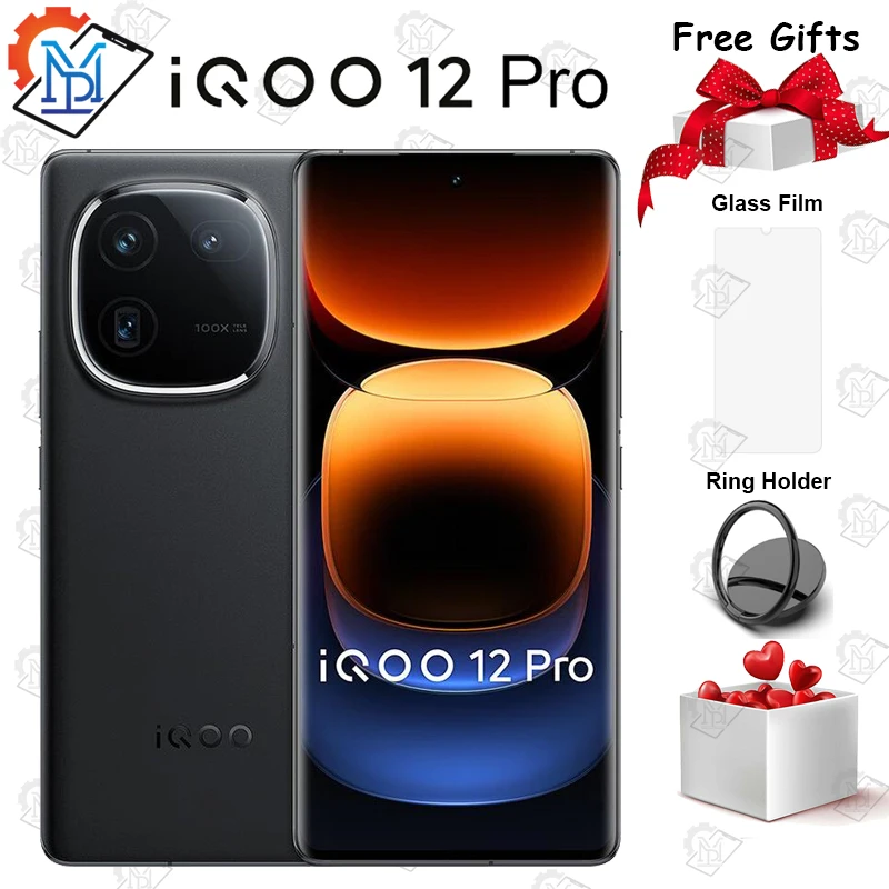 

New Original Vivo IQOO 12 Pro 5G 6.78 Inches AMOLED 144Hz Snapdragon 8 Gen 3 OriginOS 4 Battery 5100mAh 120W NFC Smartphone