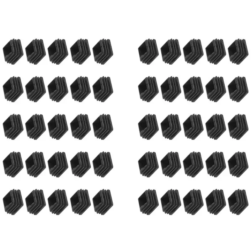 

Заглушки для ножек стульев ABUP, пластиковые, квадратные, черные, 20x20 мм, 50 шт.