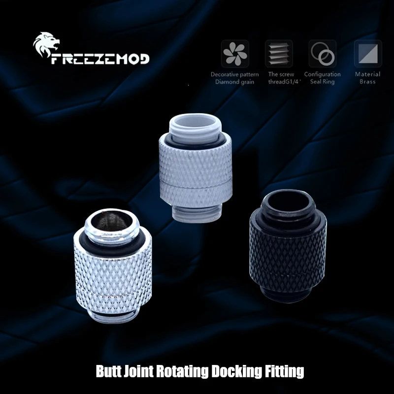 Butt Joint Rotating Docking Fitting,G1/4 Thread M-F,Water Cooling Connector Black/Silver/White
