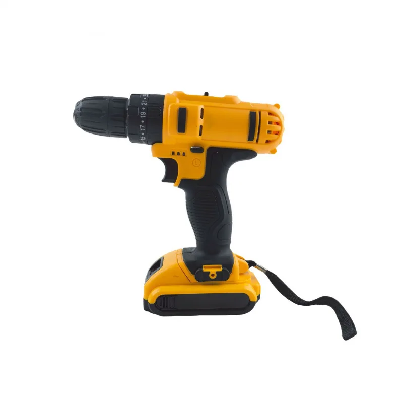 

Ручная дрель с перезаряжаемой литиевой батареей, электрическая ударная дрель, электрическая ударная дрель с высоким крутящим моментом, две батареи и одна зарядка