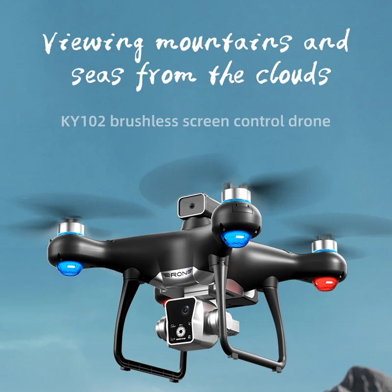 جديد KY102 RC الطائرة بدون طيار 5G 8K كاميرا مزدوجة التصوير الجوي مع شاشة فرش تجنب العوائق RC أربعة محاور هليكوبتر 10000 متر