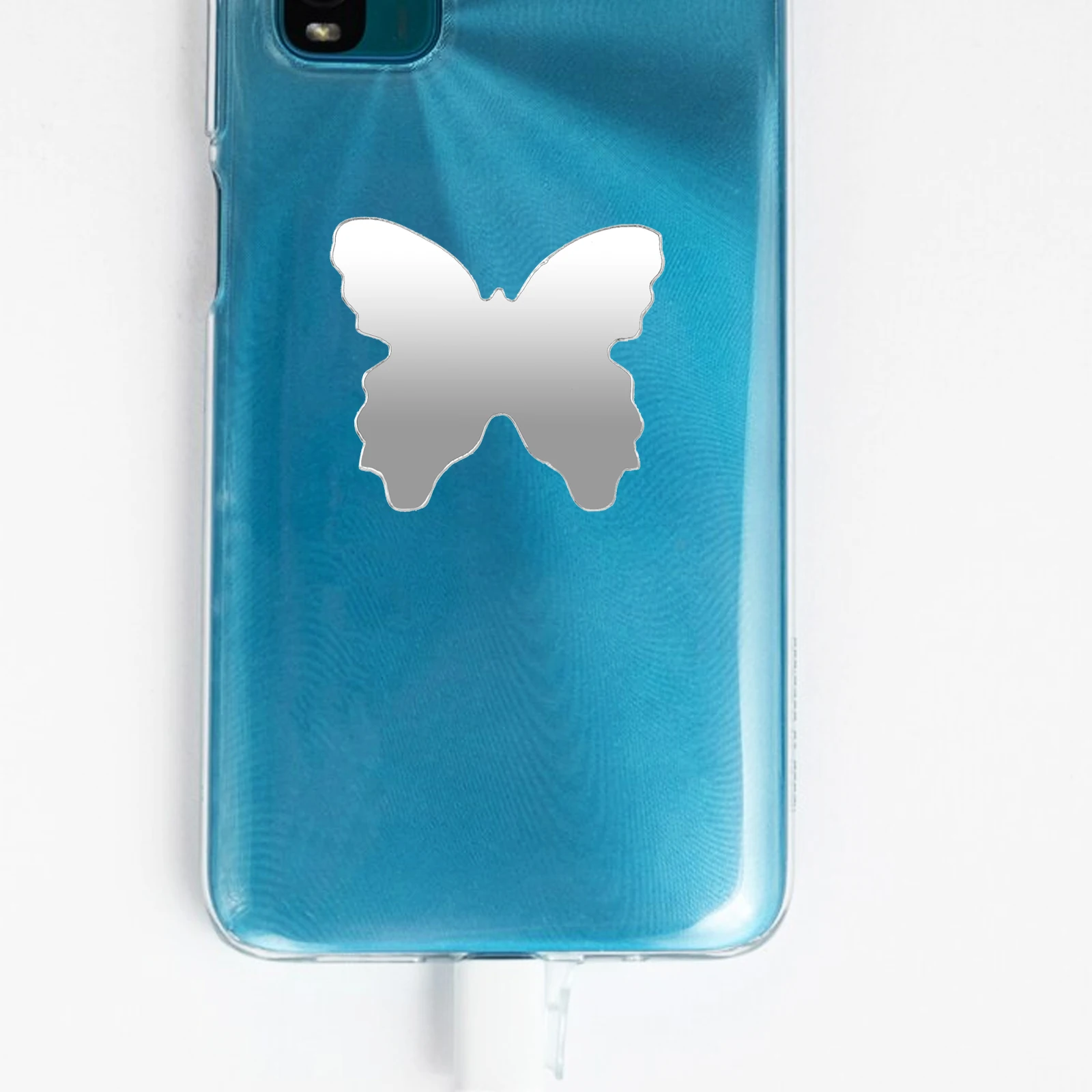 

5pcs Mini Shaped Sticker Adhesive Butterfly Decals Pocket For Phone Back Stick On Makeup Mirror Small Mirror Decals