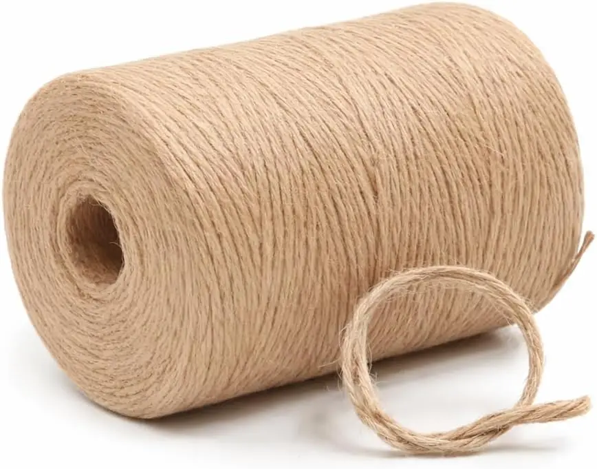 

2mm x 164FT Natural Jute Twine - Eco-Friendly for Crafts, Gardening, Gift Wrapping, Wedding Decor