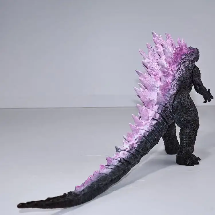 Godzilla vs kong 2 o novo império novas cores titan godzilla 16cm cola macia monstro rosa volta figura de ação modelo brinquedos presente