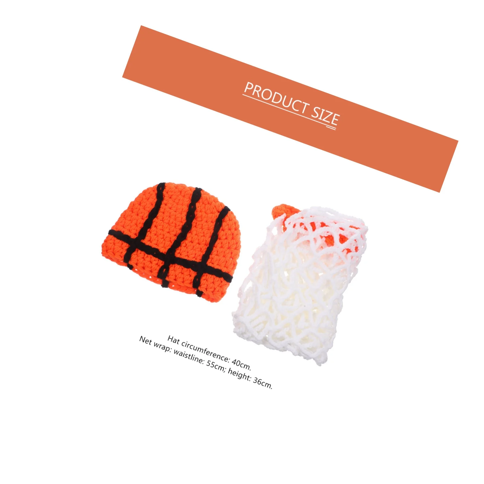 طفل التصوير الدعامة كرة السلة الزي محبوك قبعة الكروشيه صافي التفاف تنفس بسط الوليد صور الملابس #4