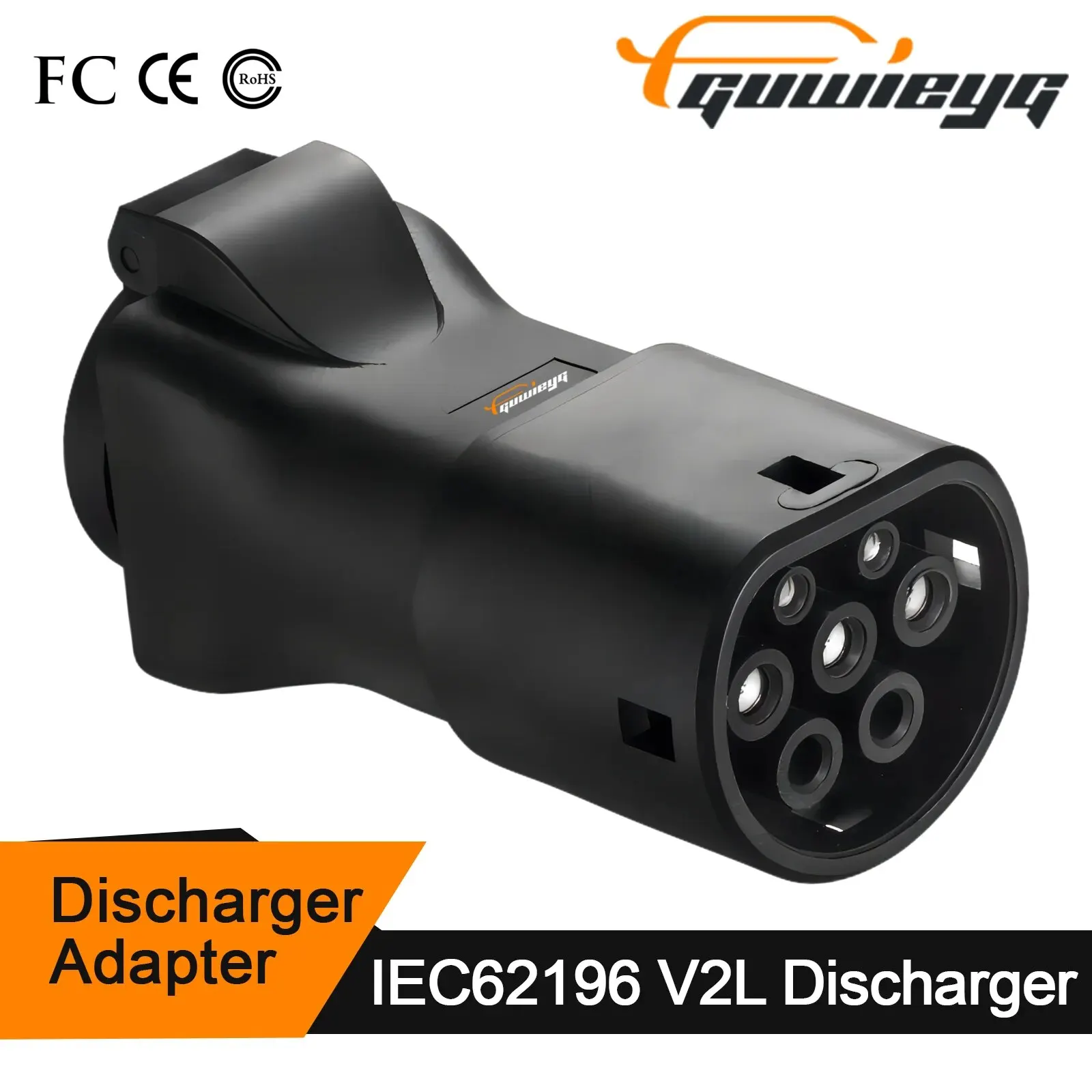 GUWIEYG Type2 ICE62196 V2L Adapter Vehicle to Load Discharger Fit for MG KIA HYUNDAI 16A 3.5KW V2L for MG4 MG5 KIA EV Discharger