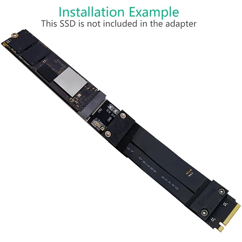 Cable de extensión M.2 NGFF NVMe M Key SSD, tarjeta extensora elevadora 2280, compatible con cable de extensión PCI-E 3,0 4X