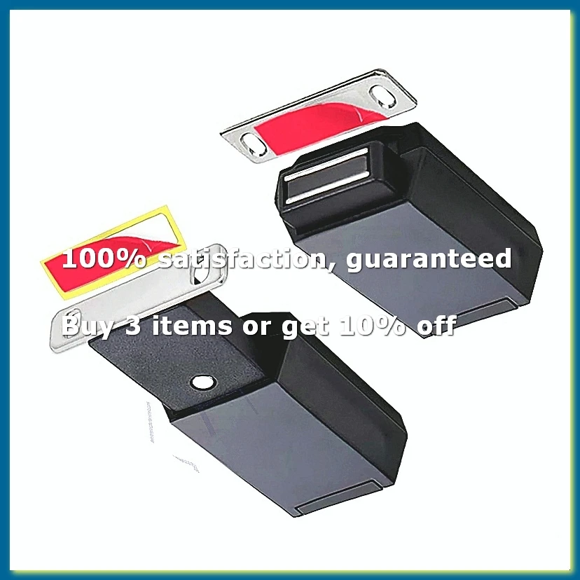 ●2 Pack Heavy Duty Push & Lock for Hidden Door Touch Latches and Catch Magnet Push Release Drawer Pull Tip, Black